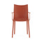 H.H.H. Matte Outdoor Dining Armchair  option Rust Orange