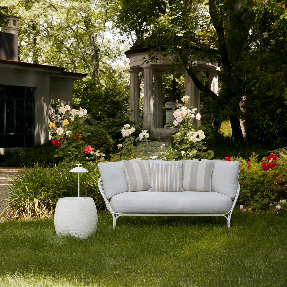 Hiray Outdoor Sofa Striped Throw Pillow