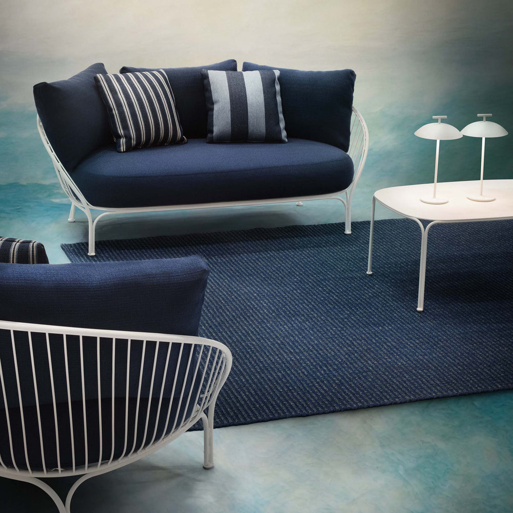 Hiray Outdoor Sofa Striped Throw Pillow