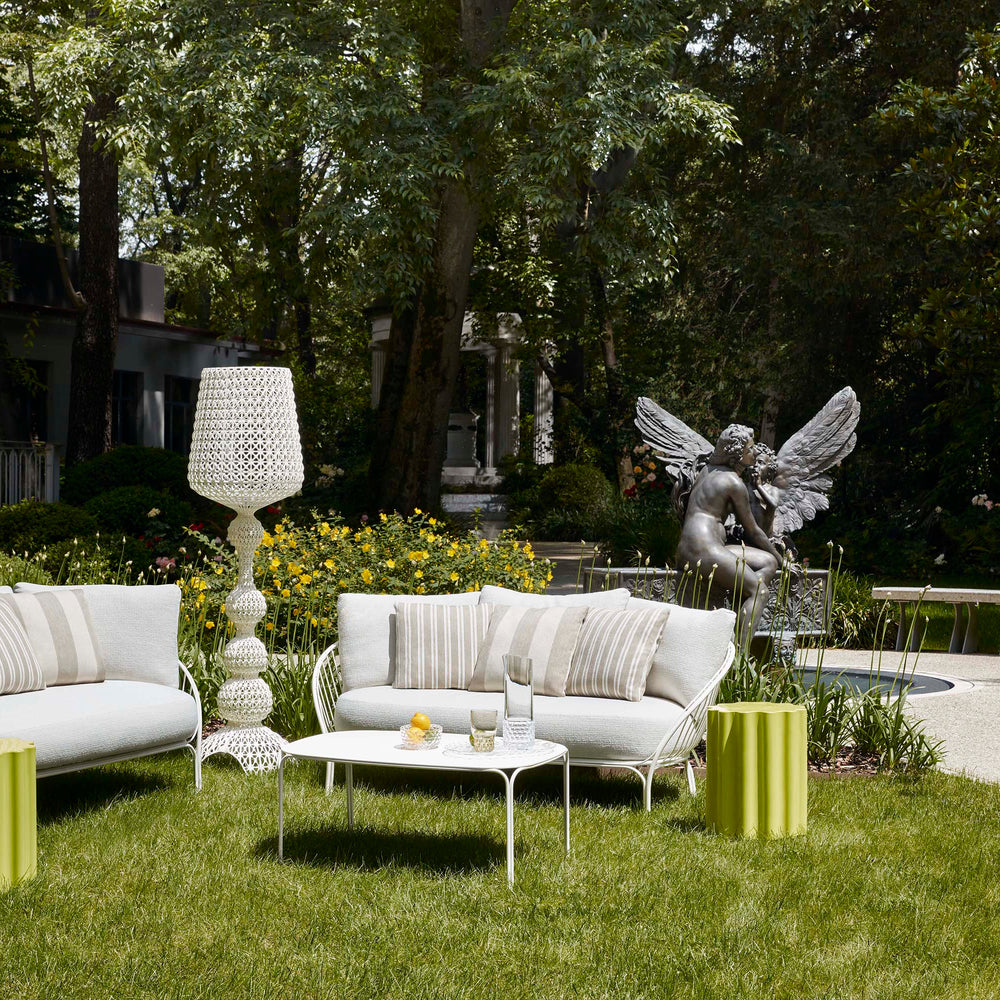 Hiray Outdoor Sofa Striped Throw Pillow