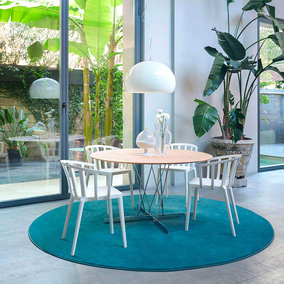 Kartell Sedie Kartell 5806BI Sedia Venice Mat Con Braccioli, Set