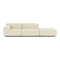 Plastics Outdoor Liberty Sofa with Pouf  option Tamba Milk / Obi Check Milk