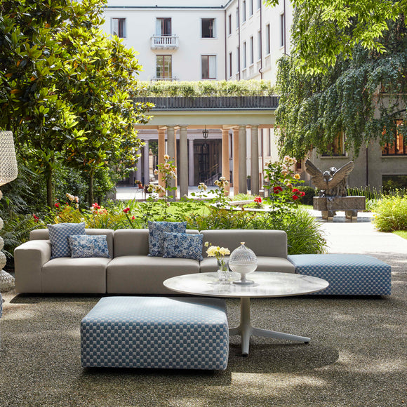 Kartell Plastics Outdoor Liberty 3 Seater Sofa with Pouf 2Modern