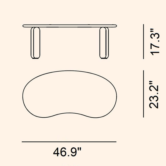 Undique Mas Kidney Coffee Table