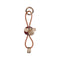 Animal Keychain  option Bordeaux Monkey with Natural Leather