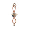 Animal Keychain  option Dark Grey Monkey with Natural Leather