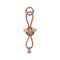 Animal Keychain  option Teak/Limba Monkey with Natural Leather