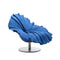 Bloom Swivel Easy Armchair  option Cobalt Blue