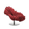 Bloom Swivel Easy Armchair  option Muted Red