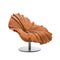 Bloom Swivel Easy Armchair  option Tangerine