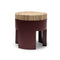 Chiquita Stool/Side Table  option Muted Red