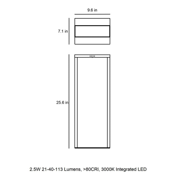 Axis Outdoor Solar Bollard Light