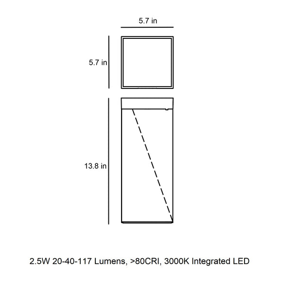 Milio Outdoor Solar Bollard Light