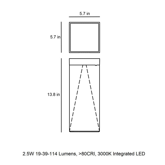 Milio Outdoor Solar Bollard Light