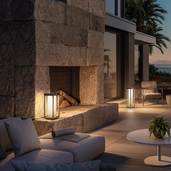 Radia Moon Outdoor Solar Bollard Light