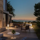 Radia Moon Outdoor LED Solar Bollard Light