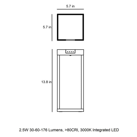Radia Outdoor Solar Bollard Light