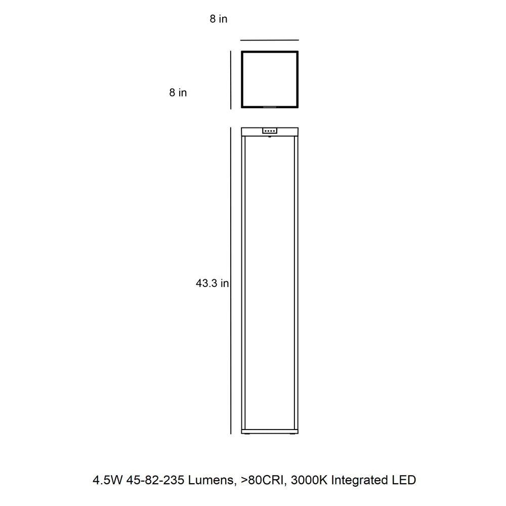 Radia Outdoor Solar Bollard Light