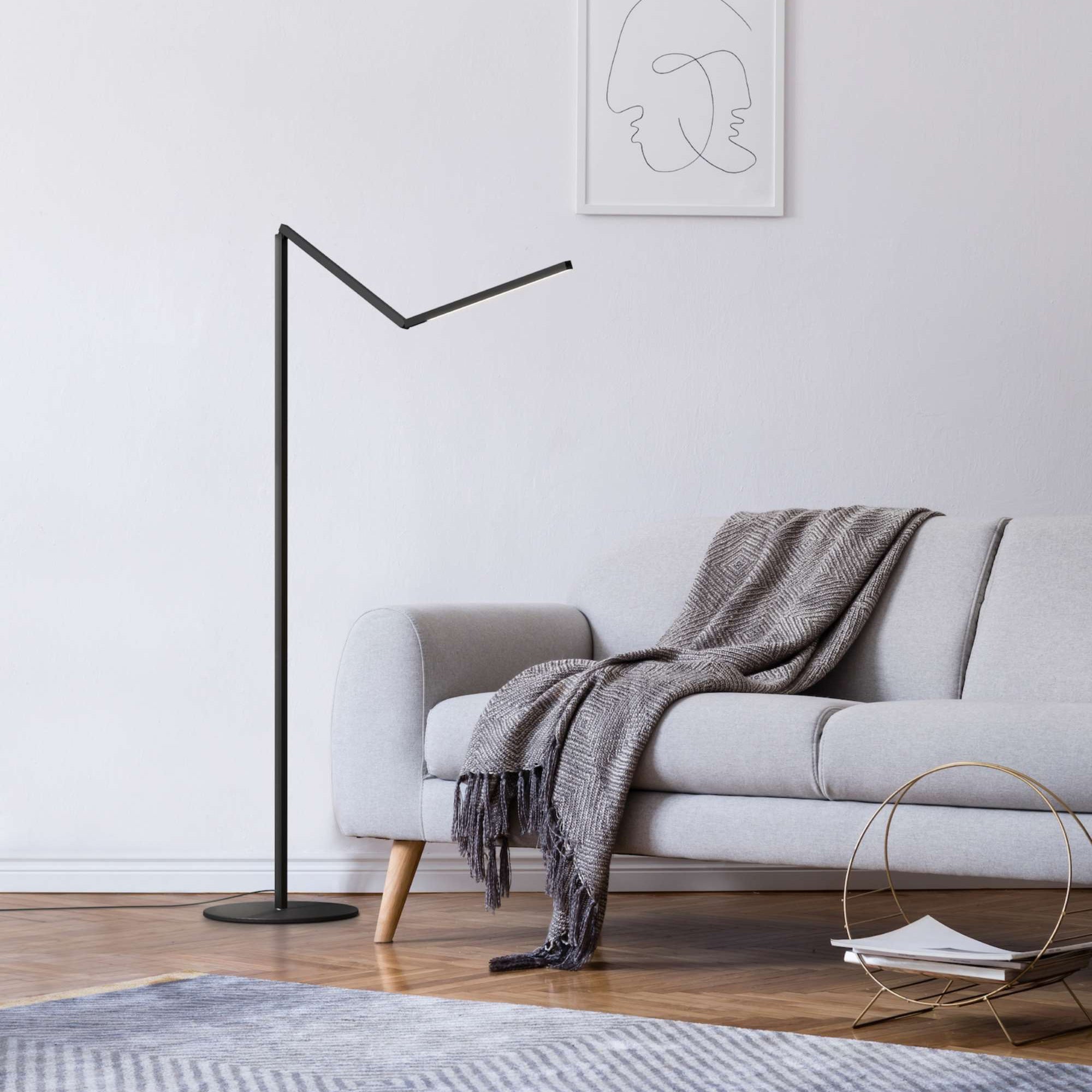 Z-BAR KONCEPT LEDフロアライト 昼白色（本体色：黒） Koncept Z-Bar LED Floor Lamp - 2Modern