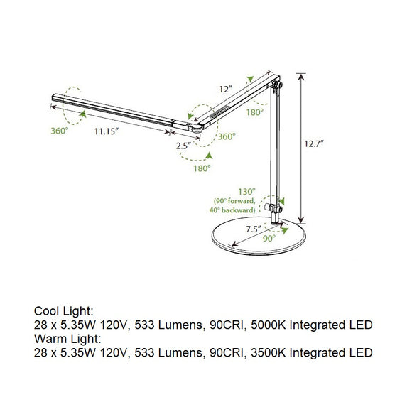 Z-Bar Mini LED Desk Lamp