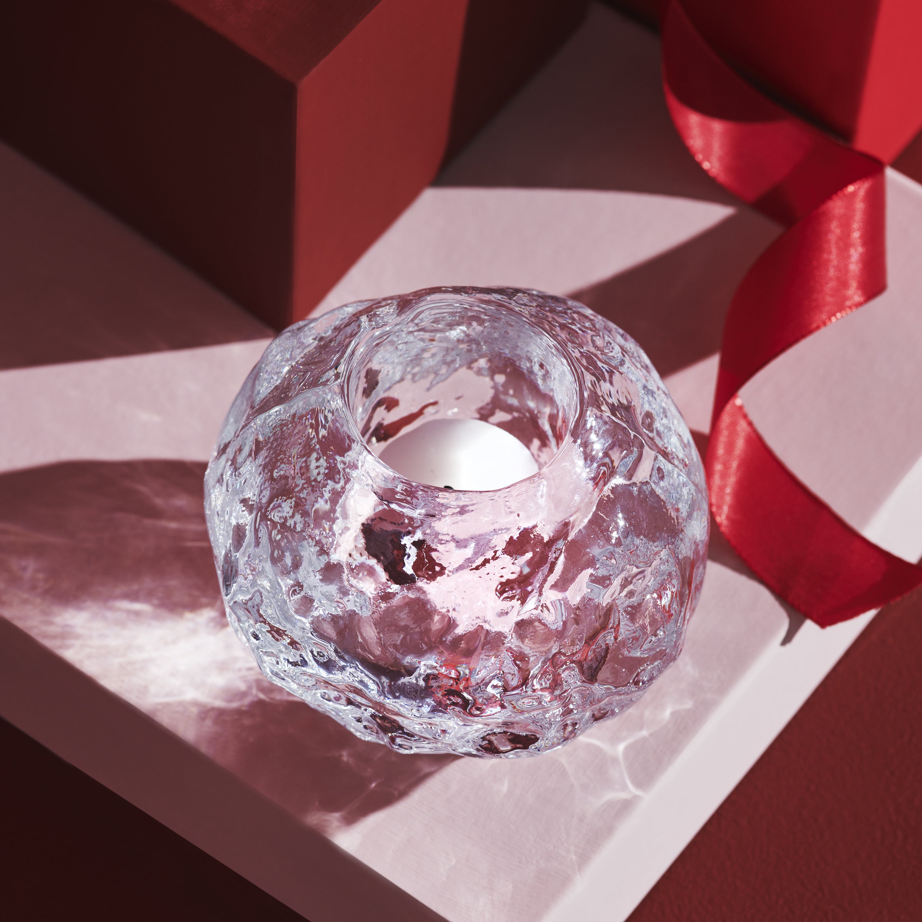 Kosta Boda クリスマス スノーマン ガラスプレート 元箱付き25cm Kosta Boda Snowball Votive - 2Modern