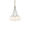 Bolla Chandelier  option Brushed Gold / Opal Glass