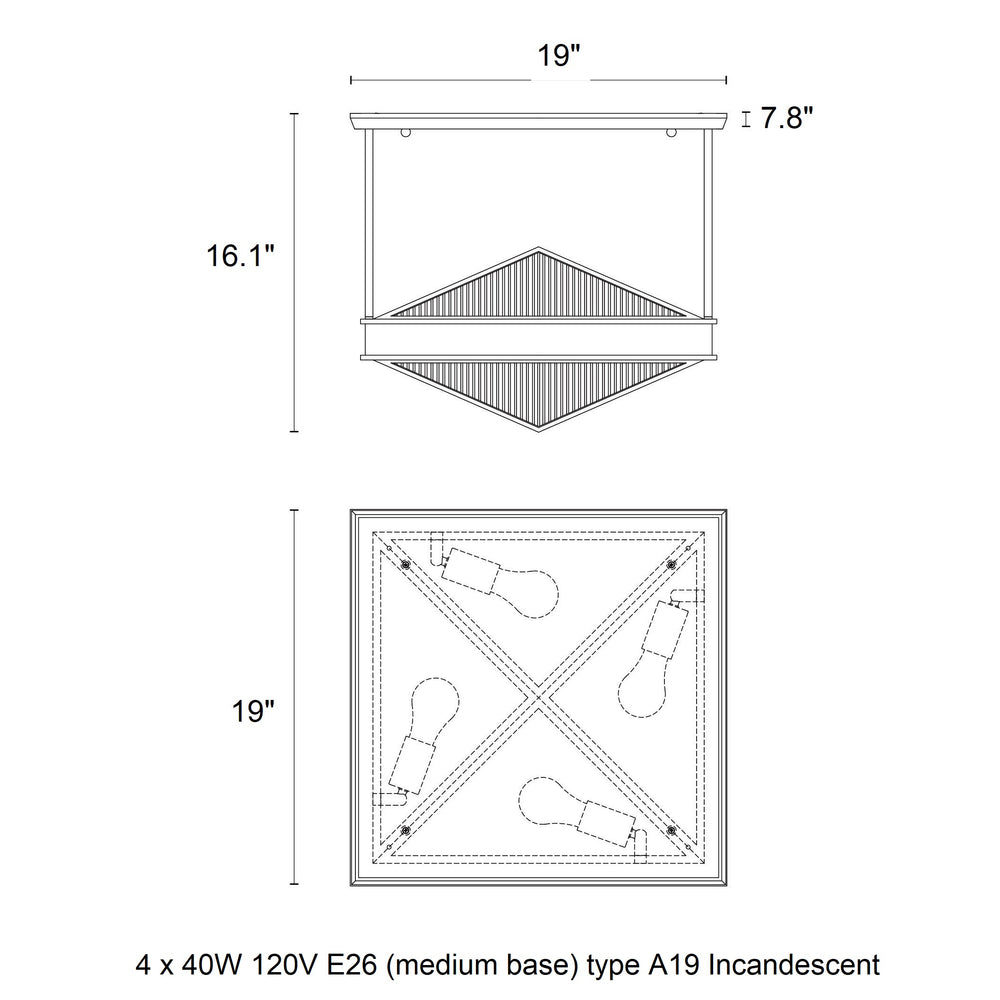 Cairo Semi Flush Mount