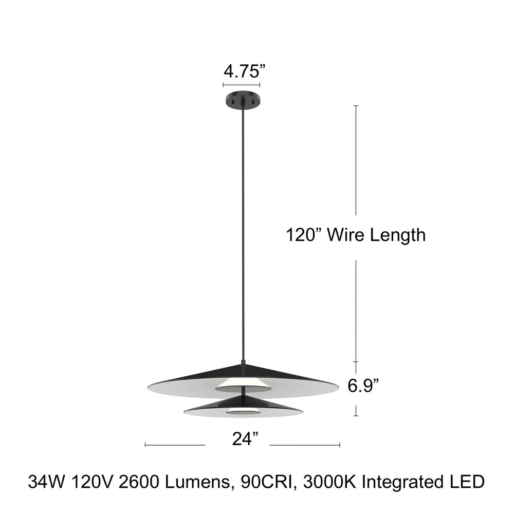 Cruz LED Tiered Pendant Light