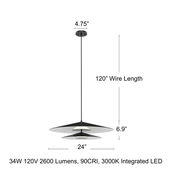 Cruz LED Tiered Pendant Light