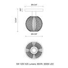Marni LED Semi Flush Mount