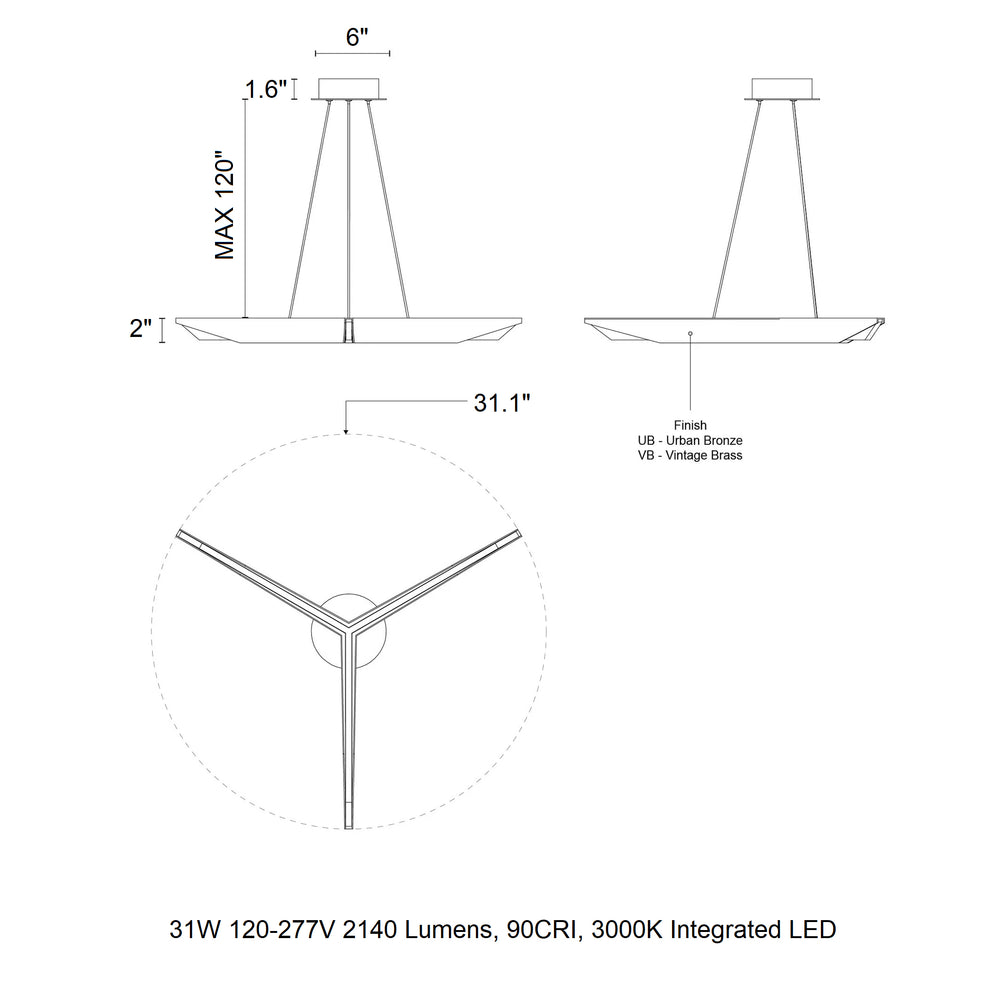 Tachi LED Pendant Light