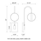 Tagliato LED Bathroom Vanity Light