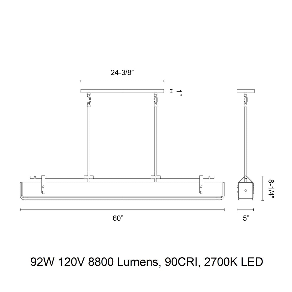 Valise LED Linear Pendant Light