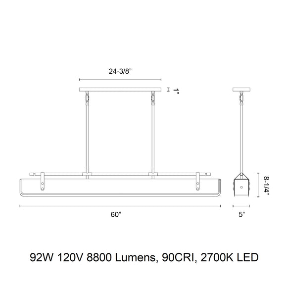 Valise LED Linear Pendant Light