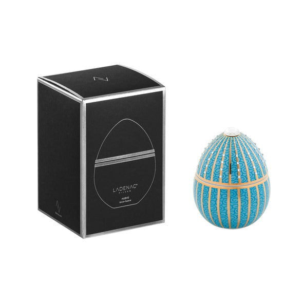 Bois de Roussie Blue Egg with Golden Stripe Candle