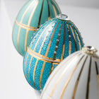 Bois de Roussie Blue Egg with Golden Stripe Candle