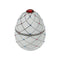 Bois de Roussie Diamond Egg Candle  option White Silver Stripes