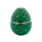 Bois de Roussie Egg Candle  option Green Silver Stripes