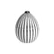 Bois de Roussie Stripes Egg Candle  option White Black Stripes