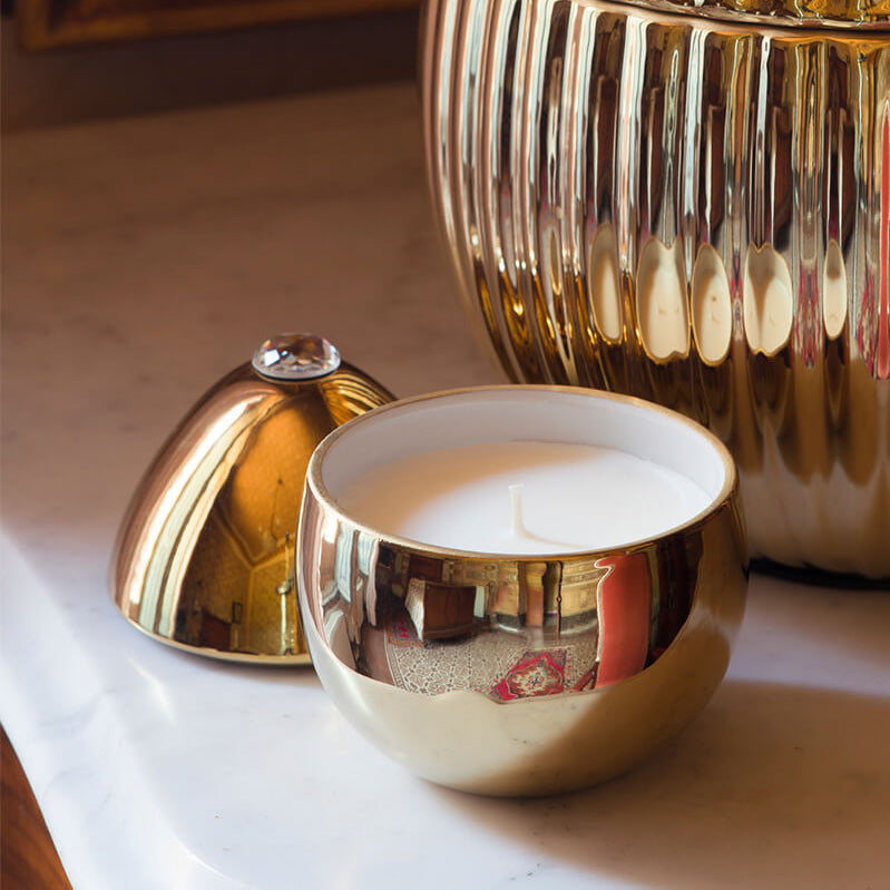 Bois de Roussie Golden Egg Candle