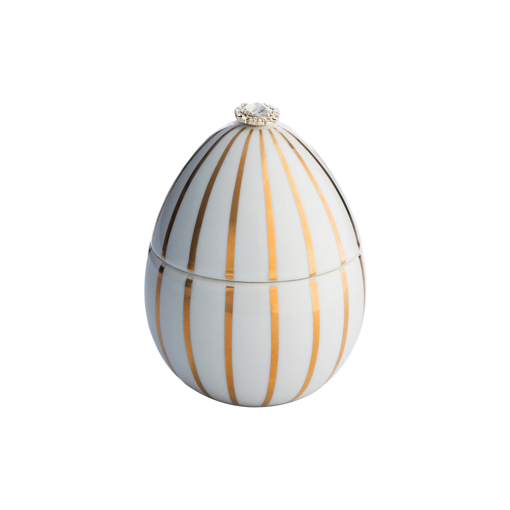 Bois de Roussie Stripes Egg Candle