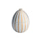 Bois de Roussie Stripes Egg Candle  option White Gold Stripes