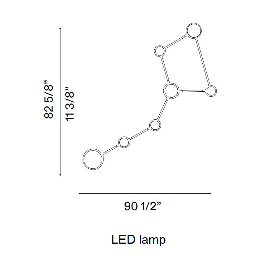 Constellation Ursa Minor Semi Flush Mount