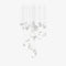 Dancing Leaves Chandelier  option Clear with Silver / Cone 1