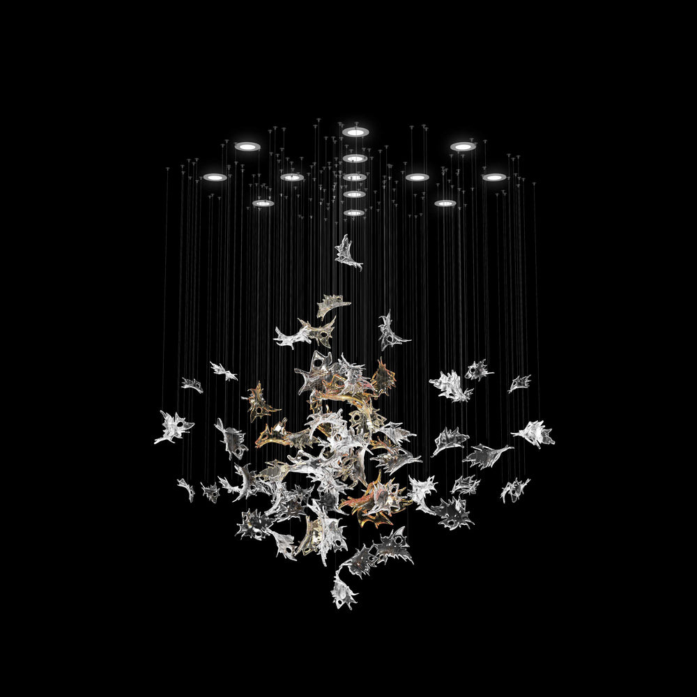 Dancing Leaves Round Chandelier