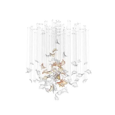 Dancing Leaves Round Chandelier