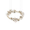 Midsummer Oval Chandelier  option Clear with Silver / Gold