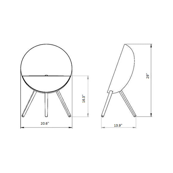 Eye Bioethanol Fireplace - Black