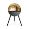 Eye Bioethanol Fireplace - Chromed Rose Gold  option Black