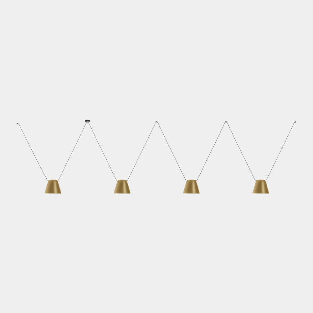 Attic Lateral Multi-Cone Pendant Light